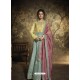 Awesome Yellow And Sea Green Embroidered Designer Anarkali Suit