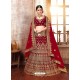 Classy Maroon Heavy Embroidered Wedding Lehenga Choli