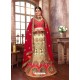 Classy Red Heavy Embroidered Wedding Lehenga Choli