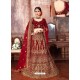 Awesome Maroon Heavy Embroidered Wedding Lehenga Choli