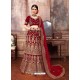 Awesome Maroon Heavy Embroidered Wedding Lehenga Choli