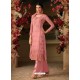 Ravishing Pink Embroidered Straight Salwar Suit