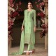 Ravishing Sea Green Embroidered Straight Salwar Suit