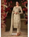 Trendy Dull Grey Embroidered Straight Salwar Suit