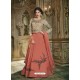 Scintillating Rust Embroidered Designer Anarkali Suit