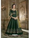 Awesome Forest Green Embroidered Designer Anarkali Suit