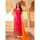 Ravishing Rose Red Embroidered Palazzo Salwar Suit