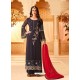 Trendy Black Embroidered Palazzo Salwar Suit