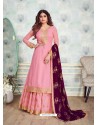 Trendy Pink Embroidered Palazzo Salwar Suit