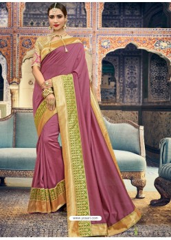Classy Deep Wine Silk Wedding Party Wear Sari