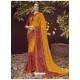 Dashing Orange Georgette Casual Sari