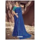 Classy Blue Georgette Casual Sari