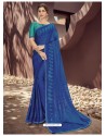 Classy Blue Georgette Casual Sari