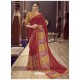 Classy Red Georgette Casual Sari