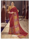 Classy Red Georgette Casual Sari