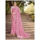 Trendy Pink Georgette Casual Sari