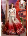 Classy White Heavy Embroidered Party Wear Lehenga