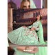 Awesome Sea Green Heavy Embroidered Party Wear Lehenga