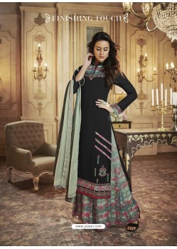 Ravishing Black Designer Palazzo Salwar Suit