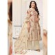 Fabulous Beige Printed Palazzo Salwar Suit