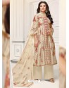 Fabulous Beige Printed Palazzo Salwar Suit