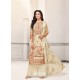 Ravishing Cream Printed Palazzo Salwar Suit