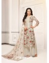 Scintillating Off White Printed Palazzo Salwar Suit