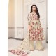 Scintillating Off White Printed Palazzo Salwar Suit