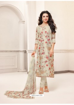 Awesome Off White Printed Palazzo Salwar Suit