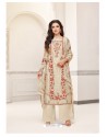 Scintillating Beige Printed Palazzo Salwar Suit