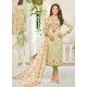 Ravishing Mehendi Embroidered Designer Straight Salwar Suit