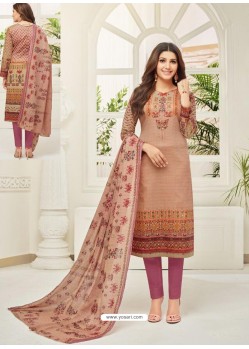 Fabulous Old Rose Embroidered Designer Straight Salwar Suit