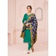 Fabulous Green Embroidered Churidar Salwar Suit