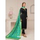 Trendy Black Embroidered Churidar Salwar Suit