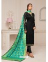 Trendy Black Embroidered Churidar Salwar Suit