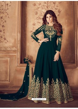 Ravishing Forest Green Embroidered Designer Anarkali Suit