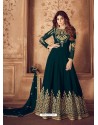 Ravishing Forest Green Embroidered Designer Anarkali Suit