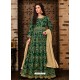Scintillating Dark Green Embroidered Designer Anarkali Suit