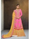 Trendy Hot Pink Embroidered Palazzo Salwar Suit