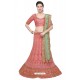 Classy Pink Heavy Embroidered Wedding Lehenga Choli