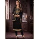 Ravishing Black Embroidered Churidar Salwar Suit