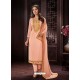 Ravishing Peach Embroidered Churidar Salwar Suit