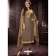 Trendy Brown Embroidered Churidar Salwar Suit