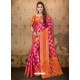 Awesome Pink Cotton Casual Wear Sari