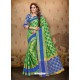 Trendy Green Cotton Casual Wear Sari
