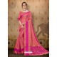 Dashing Hot Pink Cotton Casual Wear Sari