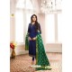 Trendy Royal Blue Embroidered Churidar Salwar Suit