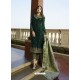 Fabulous Forest Green Embroidered Designer Straight Salwar Suit