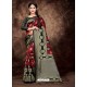 Classy Red Art Silk Embroidered Sari