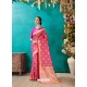 Awesome Rani Banarasi Silk Embroidered Sari